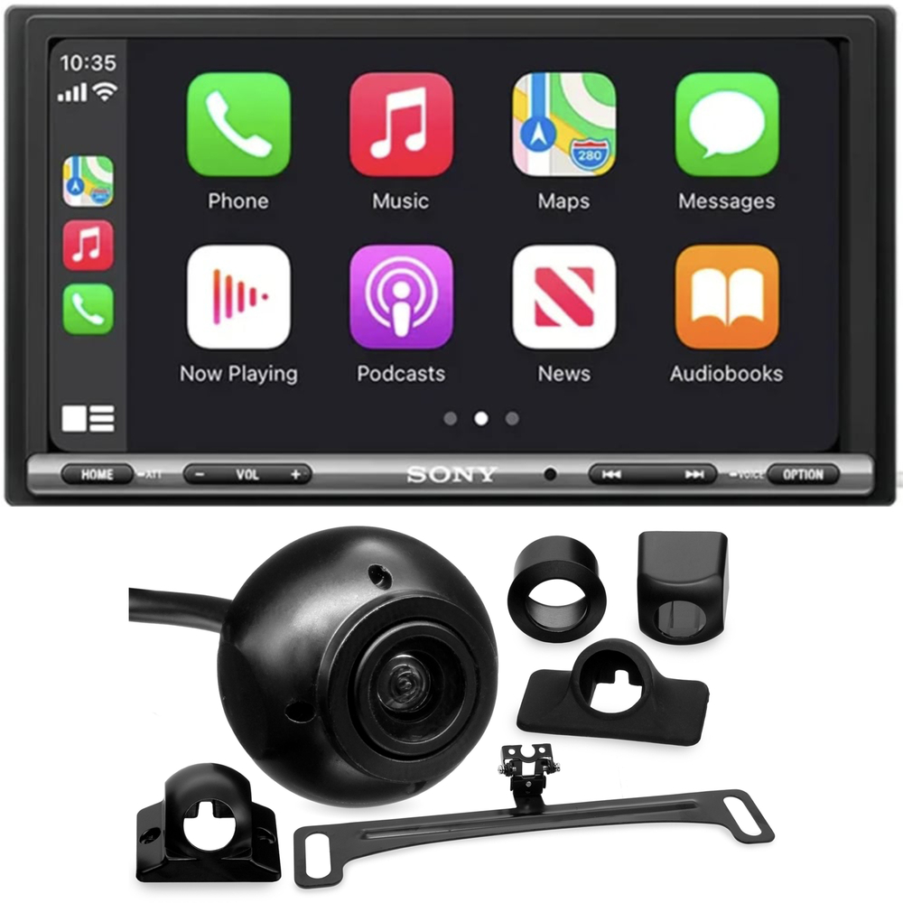 nowoczesny samochodowy radioodtwarzacz sony z ekranem dotykowym i bluetooth multimedialne radio z ekranem dotykowym i carplay