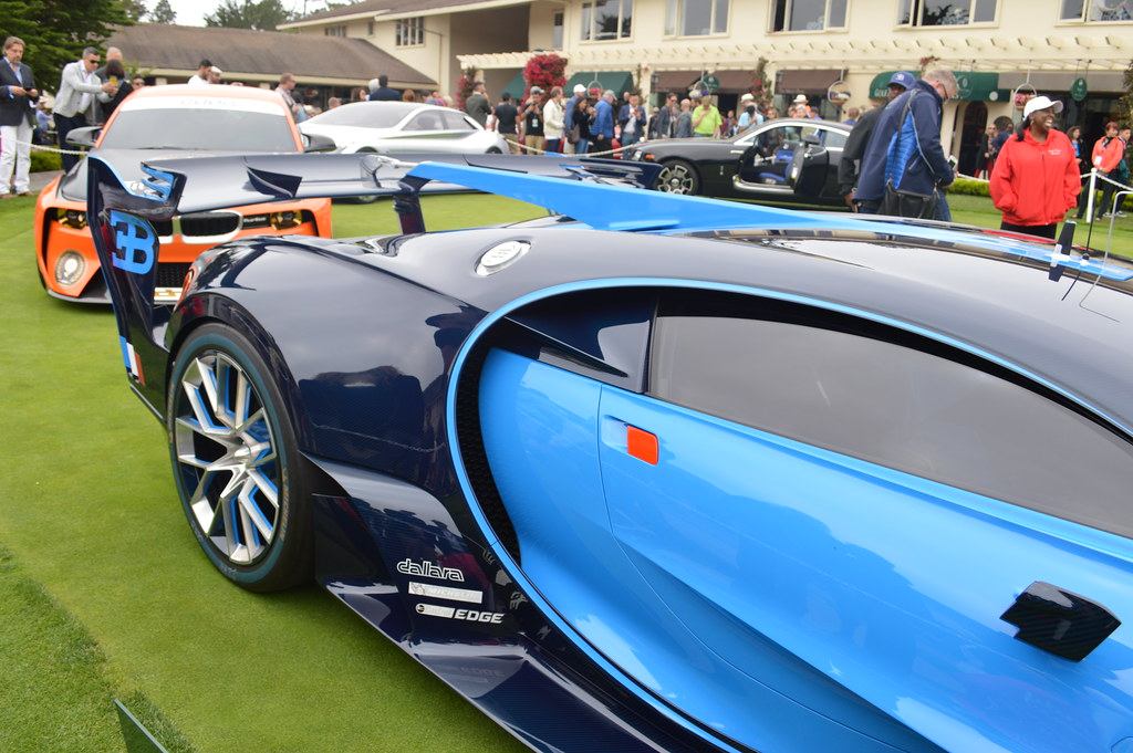 aktywny tylny spojler Bugatti jako hamulec aerodynamiczny