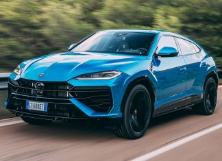 Lamborghini Urus – czy SUV może być supersamochodem na co dzień? Agresywna sylwetka Lamborghini Urus z przodu z charakterystycznymi reflektorami i ostrym konturem