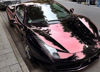 Folia czerwony chrom chrom czerwony