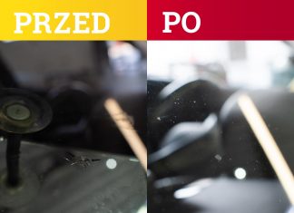 Naprawa szyby samochodowej – rozwiązanie dostępne w coraz większej liczbie miast szyba naprawa przed i po