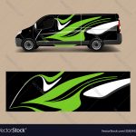 modern simple design for van graphics vinyl wrap template vector