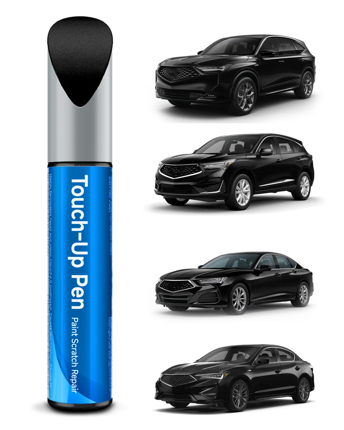 zbliżenie na głęboką rysę na czarnym lakierze samochodu